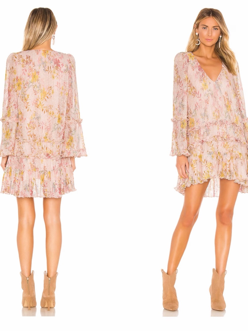 Tularosa Evelyn Dress in Light Rose Floral - Picture 6 of 9